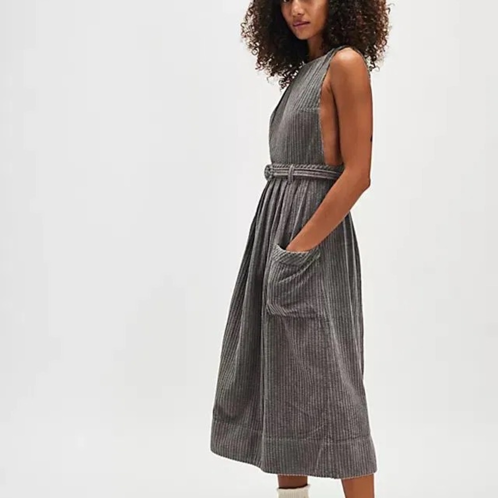 NWT Free People The Other Side Corduroy Midi Dress